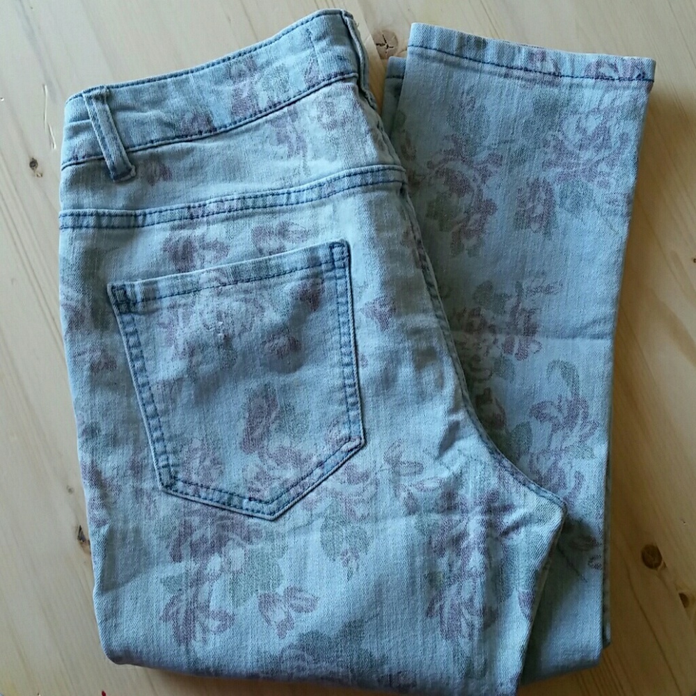 Floral Denim Jeans